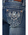 Image #2 - Shyanne Little Girls' Diamond Embroidered Pocket Bootcut Jeans, , hi-res