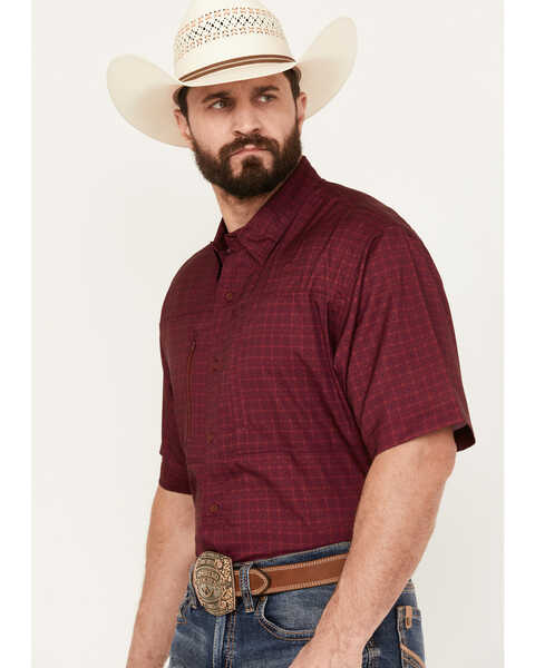 Image #4 - Ariat Men's VentTEK Geo Print Classic Fit Short Sleeve Button Down Western Shirt, , hi-res
