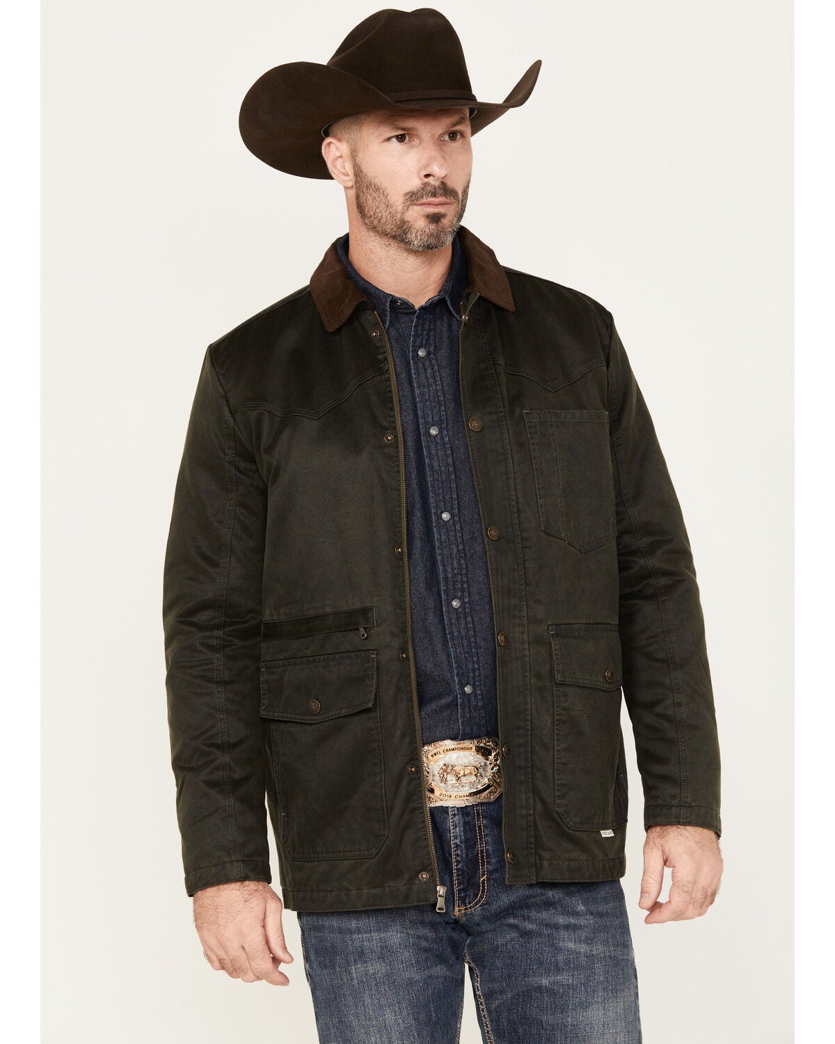 Image #1 - Cody James Men's Mansfield Oilskin Field Coat, , hi-res