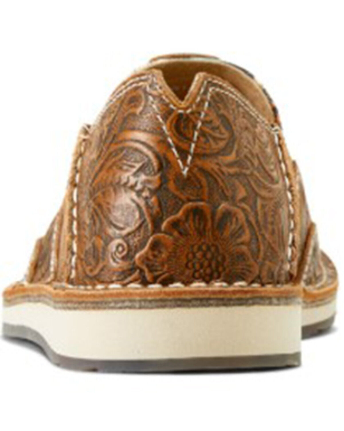 Image #3 - Ariat Women's Floral Embossed Cruiser Casual Shoes - Moc Toe, Brown, hi-res