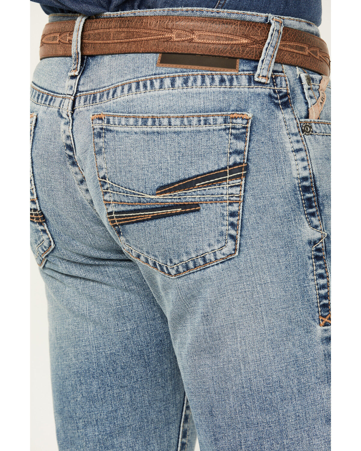 Image #4 - Ariat Men's M7 Medium Wash Slim Stretch Kodi Straight Stretch Denim Jeans, Medium Wash, hi-res