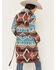 Image #4 - Shyanne Women's Southwestern Print Long Line Coat, Brown, hi-res