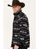 Image #2 - Outback Trading Co Men's Southwestern Print Bomber Jacket, Black, hi-res