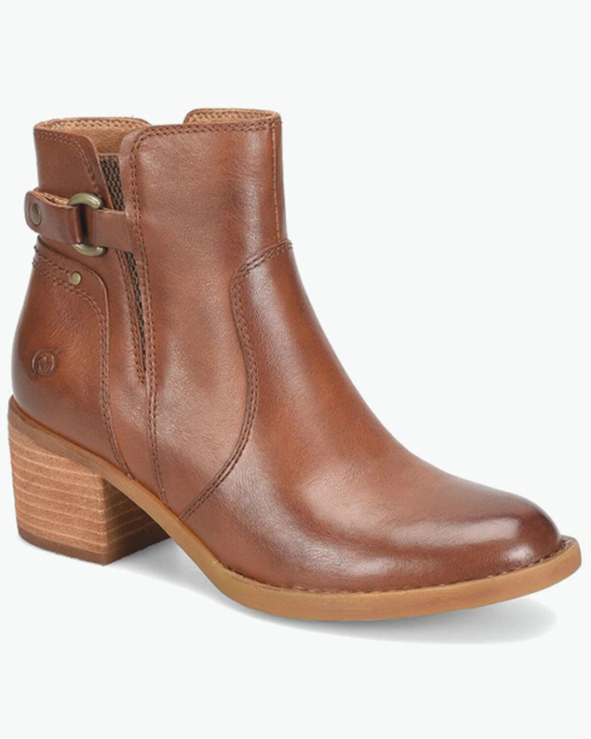 Born Women's Reis Western Booties - Round Toe, Brown, hi-res