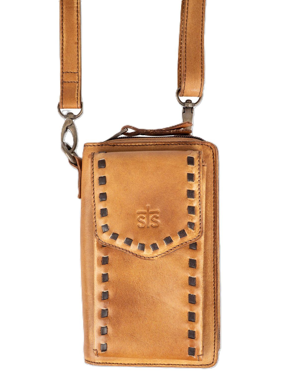 Image #6 - STS Ranchwear by Carroll Women's Bandera Quickdraw Crossbody Wallet, Caramel, hi-res