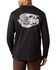 Image #1 - Ariat Men's Rebar Cotton Strong&trade; Eagle Skull Long Sleeve Work T-Shirt, Black, hi-res