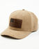 Image #1 - Cody James Men's Flag Patch Faux Suede Ball Cap, Taupe, hi-res