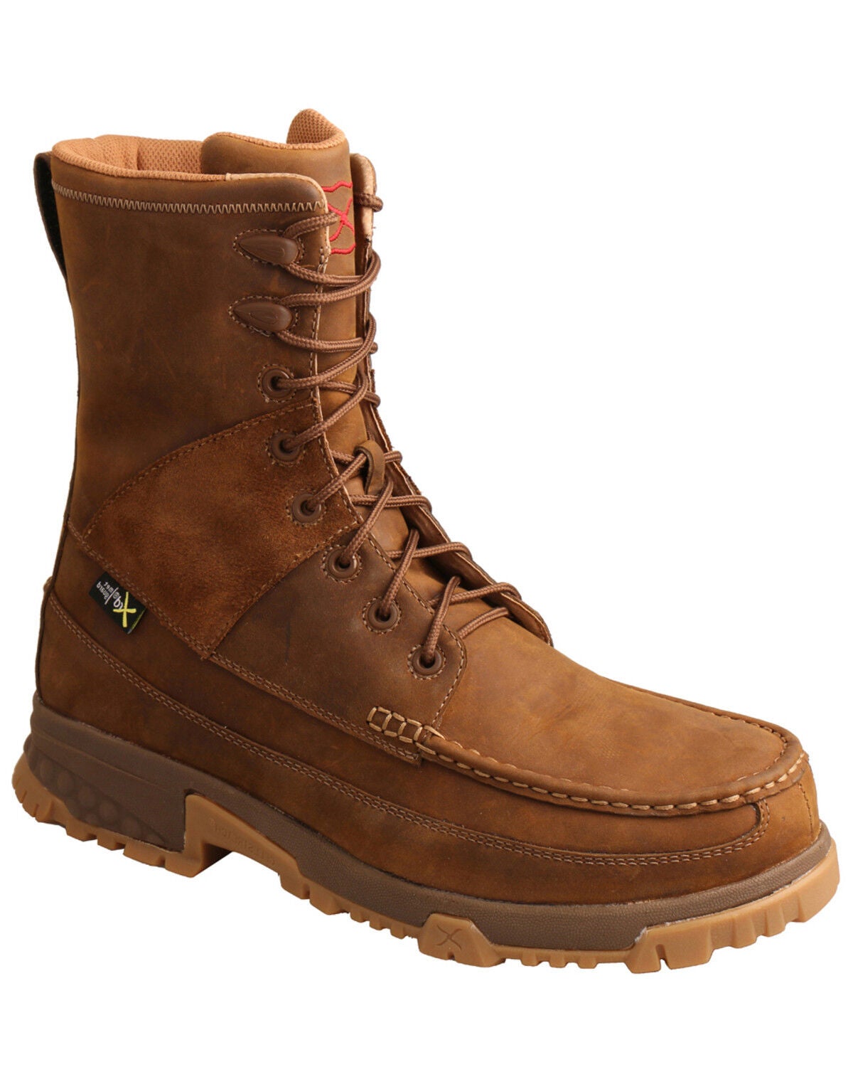 Twisted X Men's 8" CellStretch Met Guard Casual Walk Work Boots - Composite Toe, Brown, hi-res