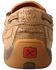 Twisted X Men's Ostrich Print Driving Shoes - Moc Toe, Brown, hi-res