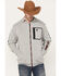 Image #1 - RANK 45® Men's Champion Full Zip Hooded Jacket, Grey, hi-res