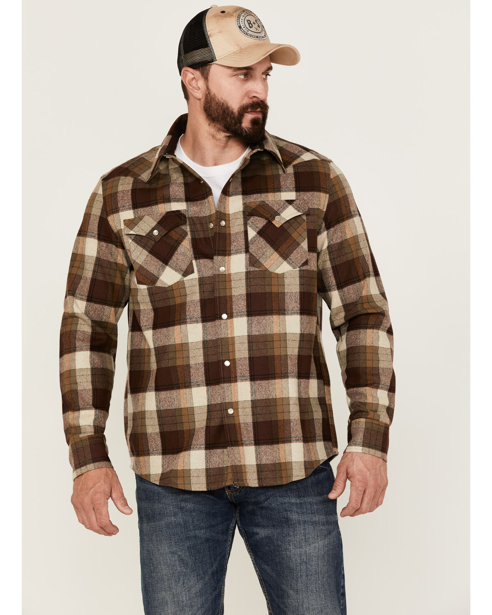 Pendleton Men s Canyon Plaid Pearl Snap Western Shirt