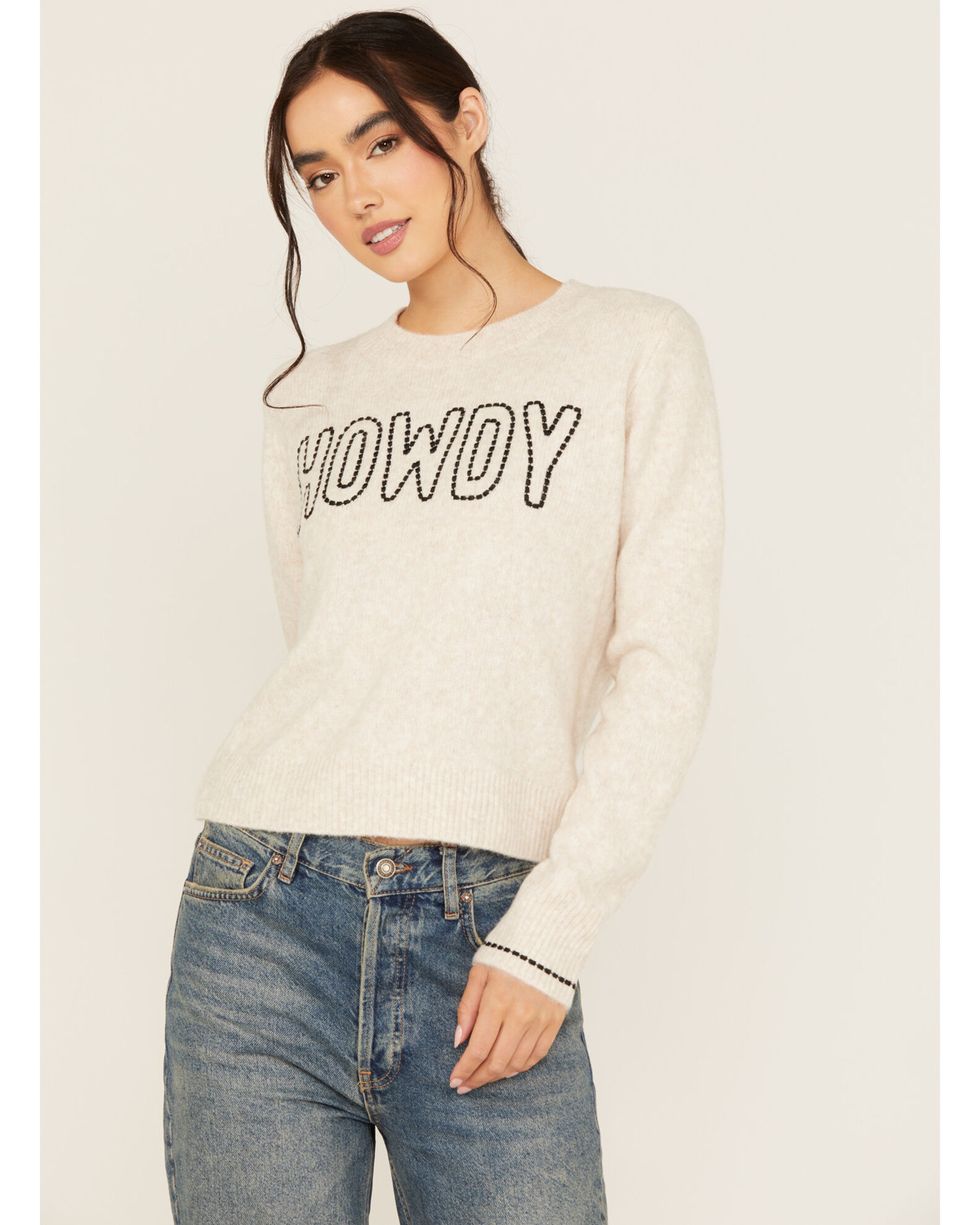 White outlet crow sweater