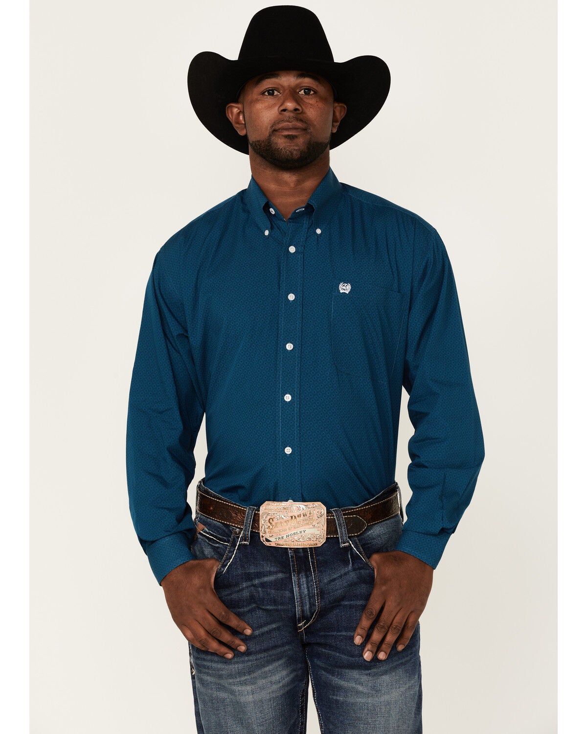 Long Sleeve Button-Down Western Shirt 