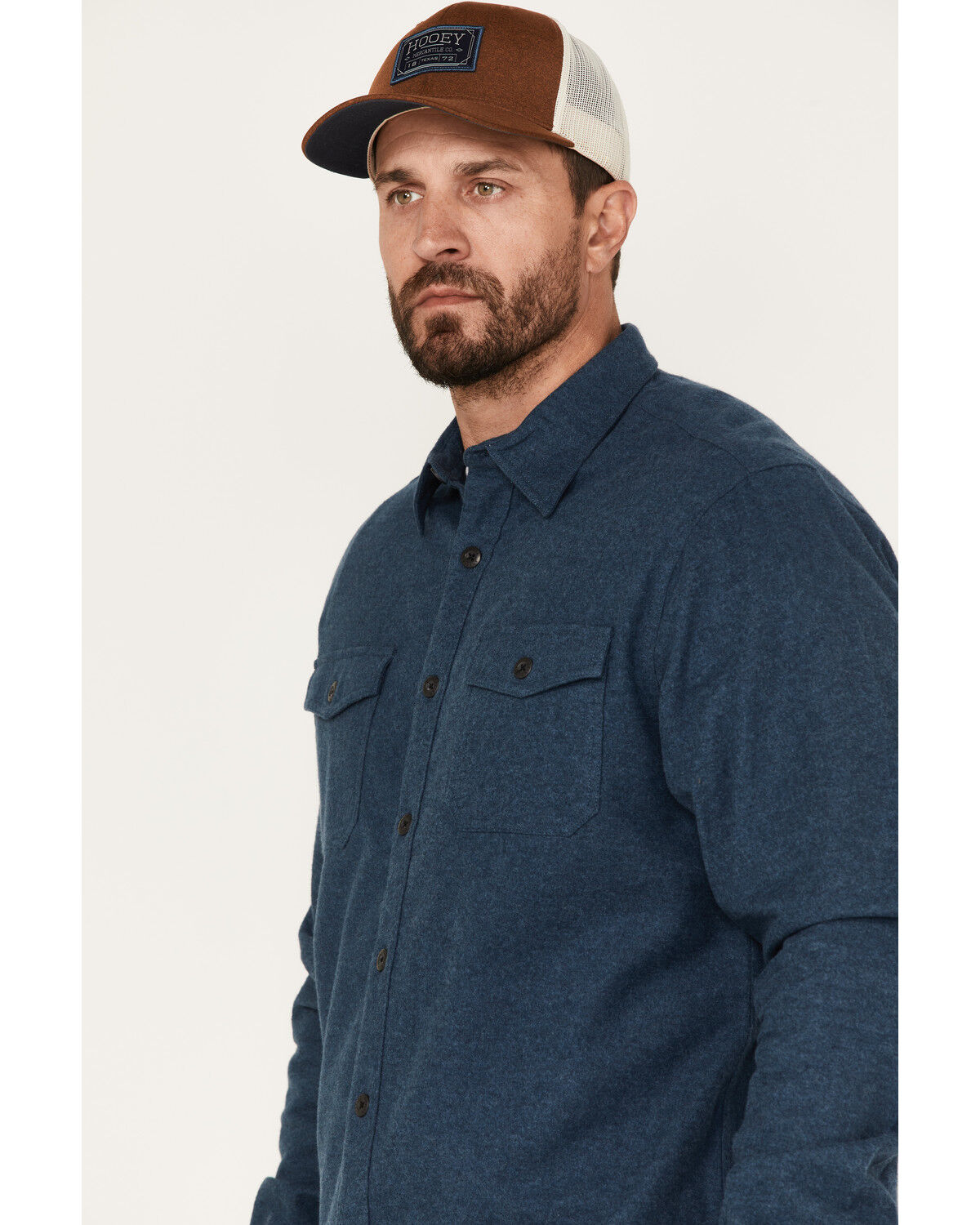Image #2 - Dakota Grizzly Men's Chamois Button Down Long Sleeve Shirt, Blue, hi-res