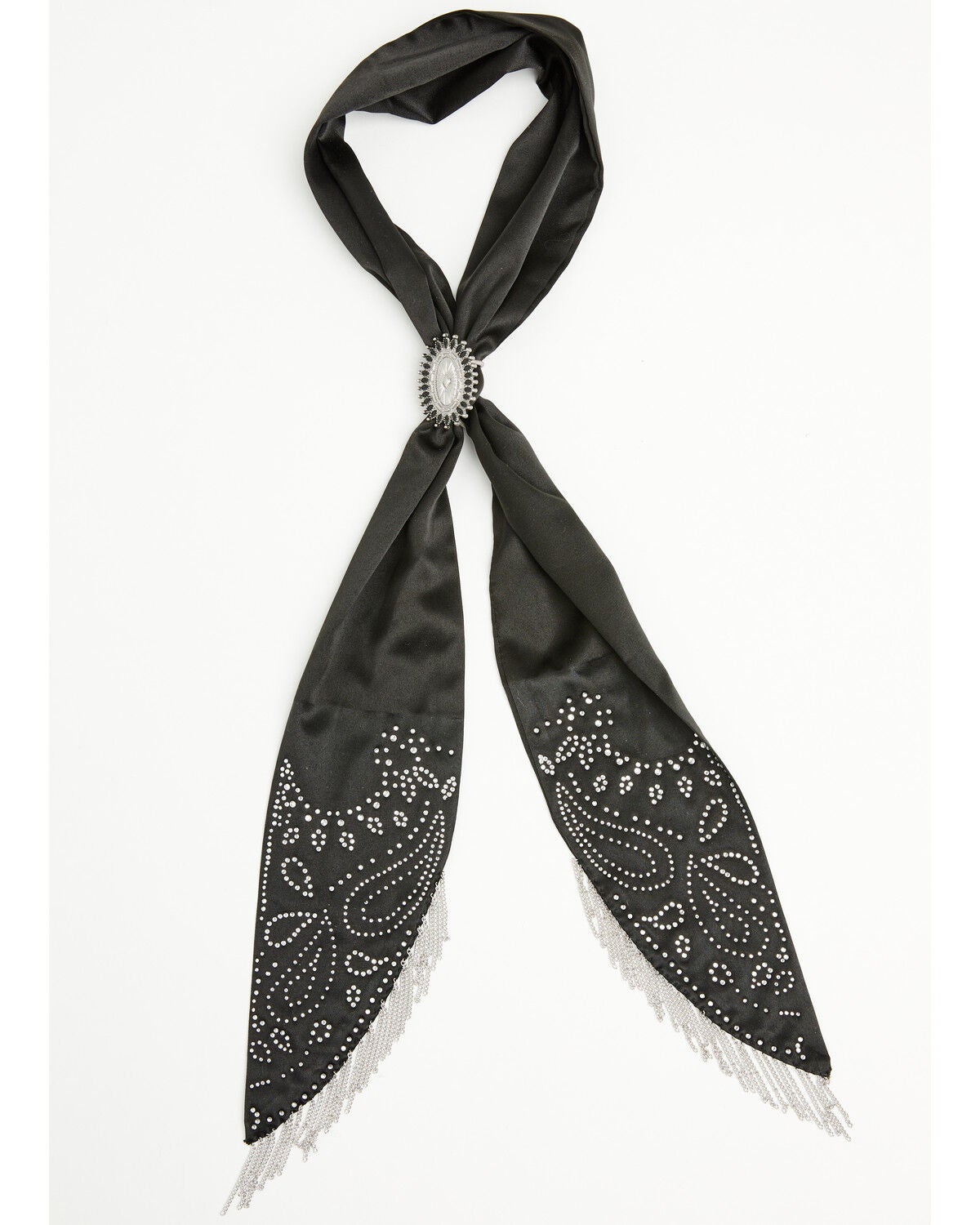 Idyllwind Women's Kingston Rhinestone Bandana Necklace, Black, hi-res