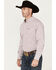 Image #2 - Cinch Men's Striped Print Long Sleeve Button-Down Western Shirt, White, hi-res