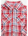 Image #2 - Wrangler Infant Boys' Plaid Print Long Sleeve Snap Onesie, Red, hi-res
