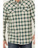 Image #3 - Moonshine Spirit Men's Last Call Dobby Plaid Print Long Sleeve Pearl Snap Western Shirt, Natural, hi-res