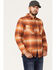Pendleton Men's Burnside Large Ombre Plaid Print Button Down Western Flannel Shirt , Rust Copper, hi-res