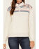 Image #3 - RANK 45® Women's 1/4 Zip Southwestern Print Contrast Pullover, Oatmeal, hi-res
