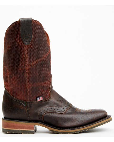 Image #2 - Double H Men's 11" Domestic Ice Roper Performance Western Boots - Broad Square Toe, Chocolate, hi-res