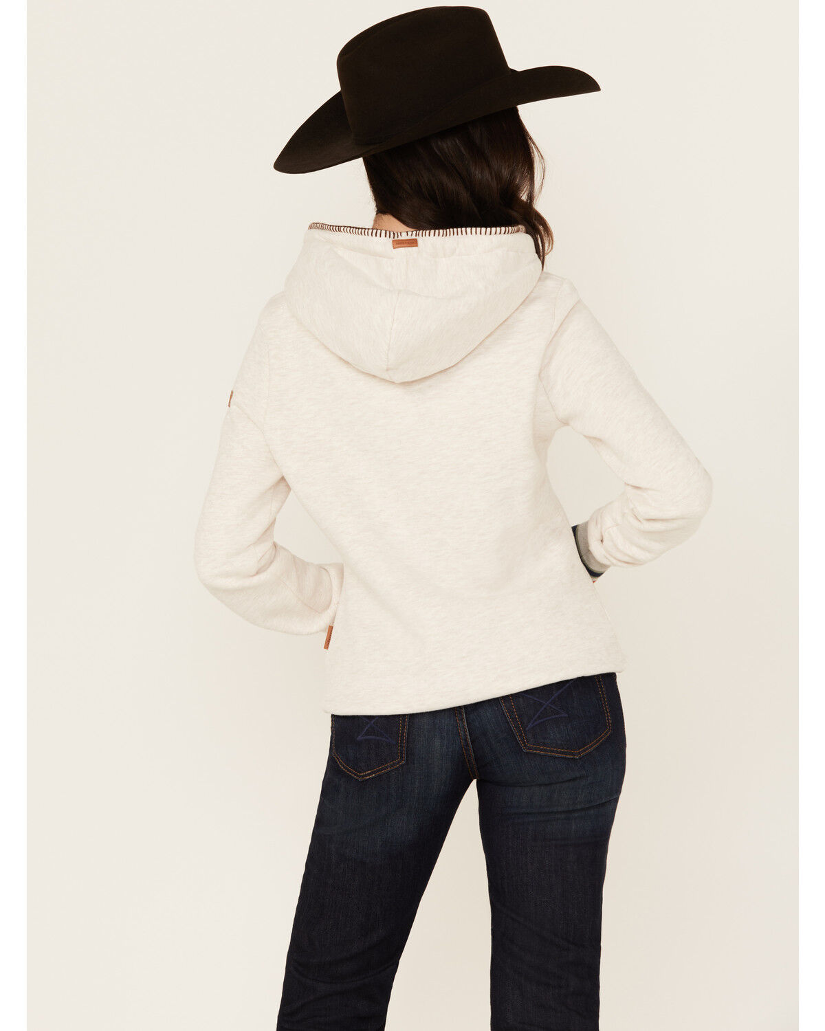 Image #4 - Wanakome Women's Annook Stitch Logo Hoodie, Oatmeal, hi-res