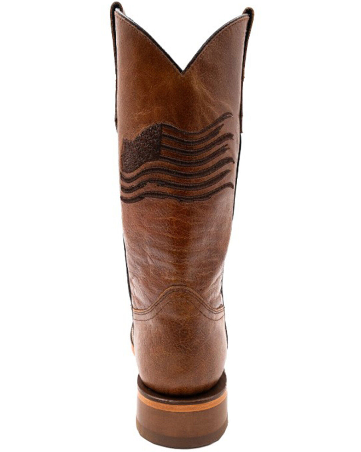 Image #4 - Ferrini Men's Patriot Western Boots - Broad Square Toe, Honey, hi-res