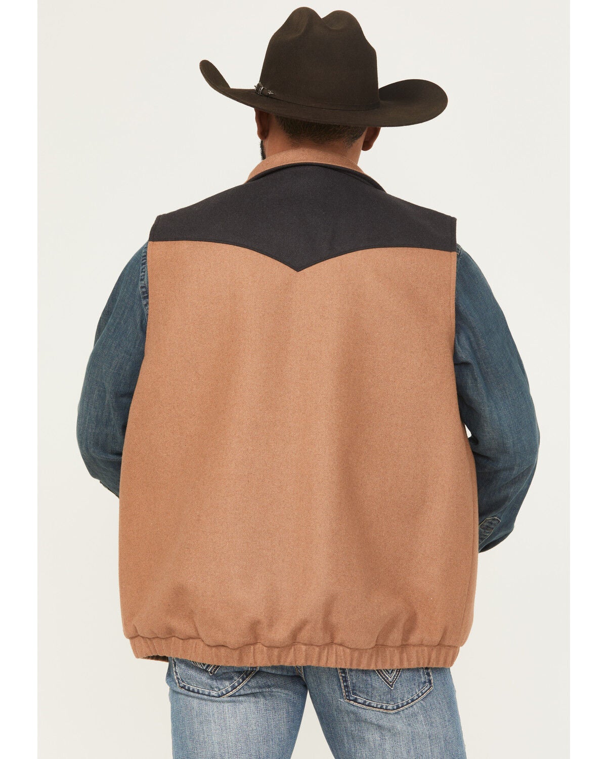 Image #4 - Cinch Men's Wooly Concealed Carry Vest, Brown, hi-res