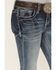 Image #4 - Grace in LA Girls' Medium Wash Geo Diamond Pocket Bootcut Stretch Denim Jeans, Medium Wash, hi-res