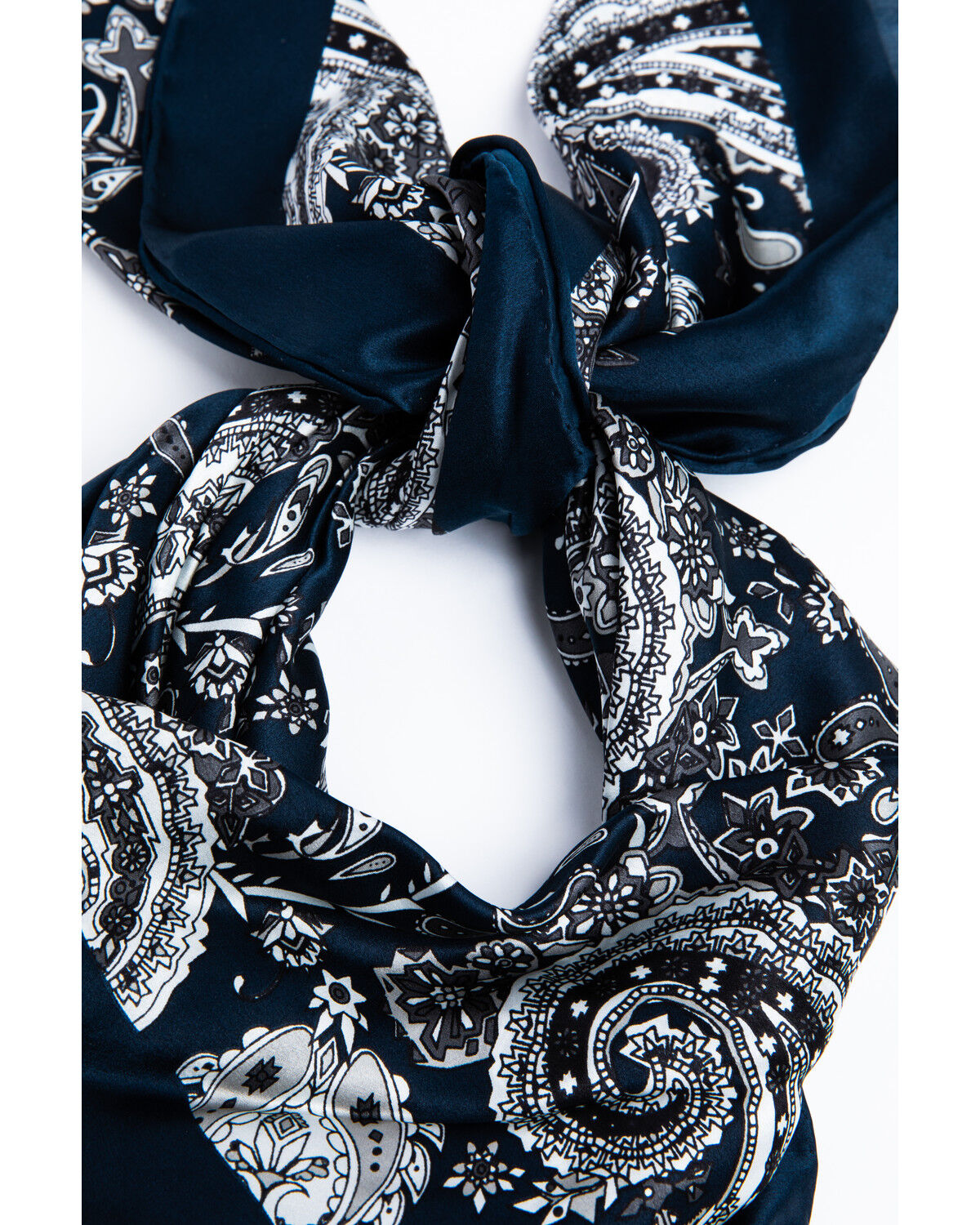 Image #2 - Cody James Men's Silk Black Paisley Bandana, Black, hi-res