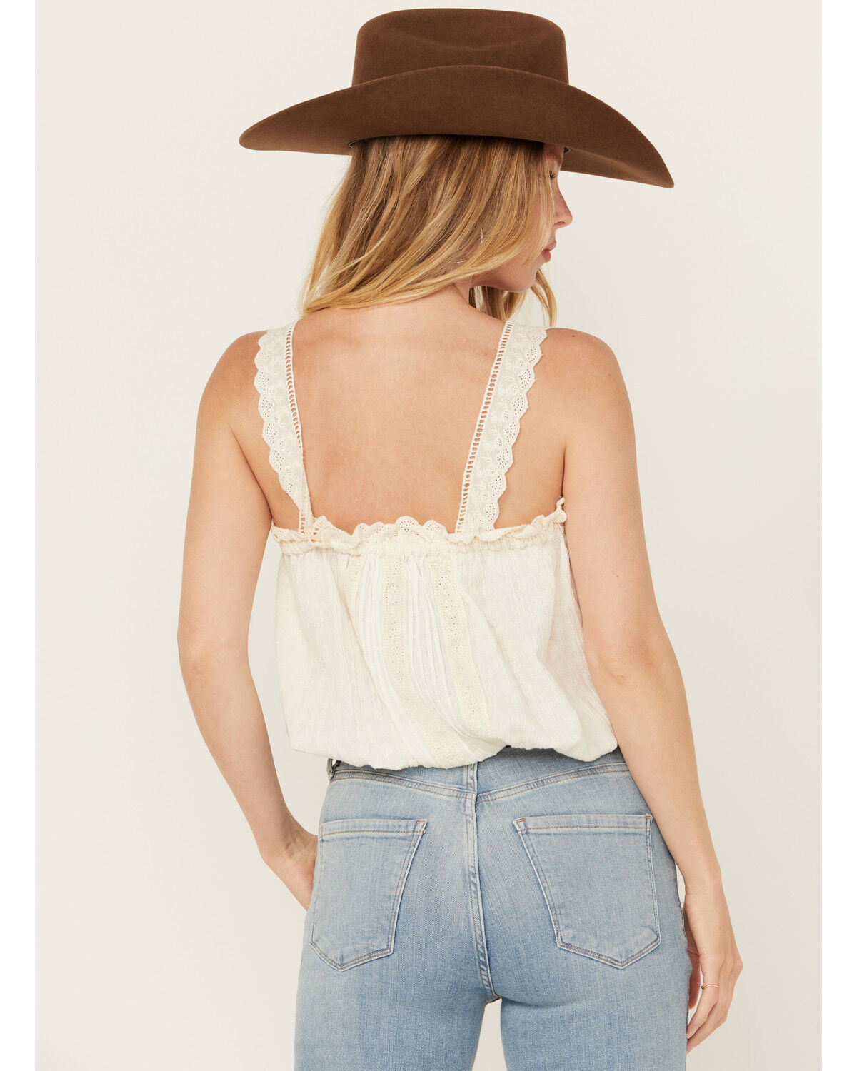 Image #4 - Free People Women's Because Of You Tank Top, Ivory, hi-res