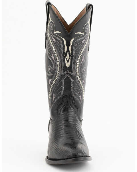 Ferrini Men's Black Teju Lizard Cowboy Boots - Medium Toe, Black, hi-res