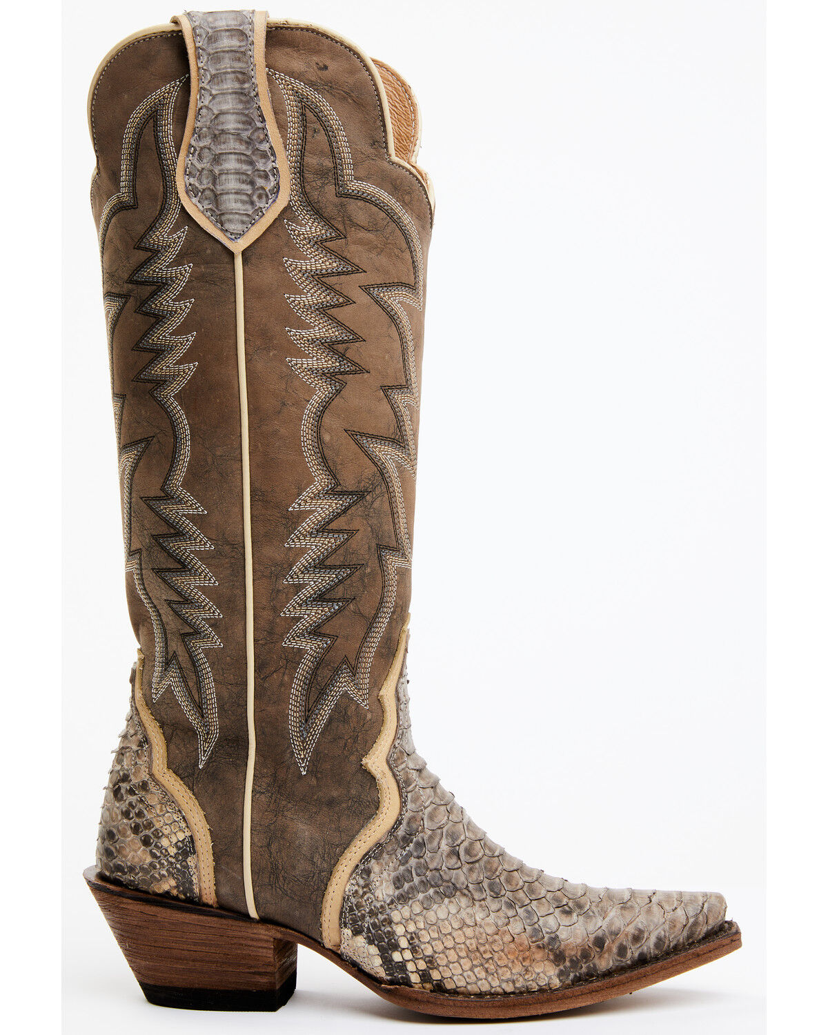 Image #2 - Idyllwind Women's Triad Exotic Python Western Boots - Snip Toe, Brown, hi-res