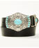 Image #1 - Idyllwind Women's Big Stone Buckle Belt, Black, hi-res