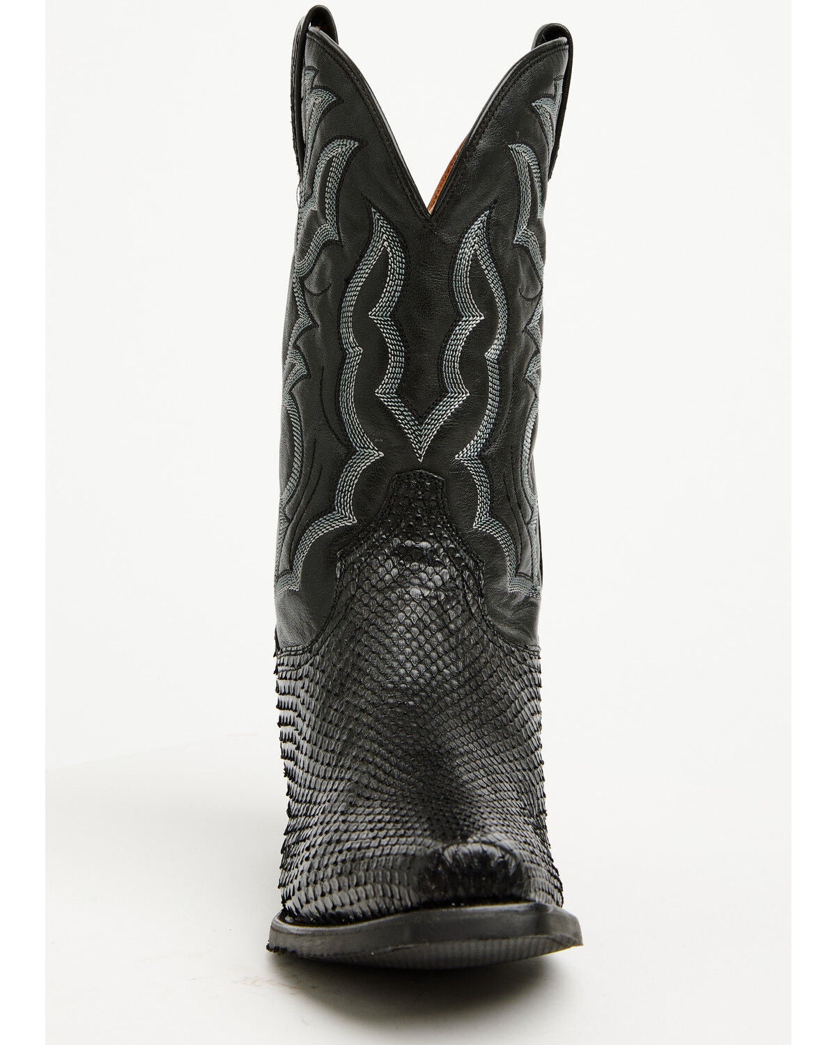 Image #4 - Dan Post Men's Exotic Python Western Boots - Square Toe, Black, hi-res