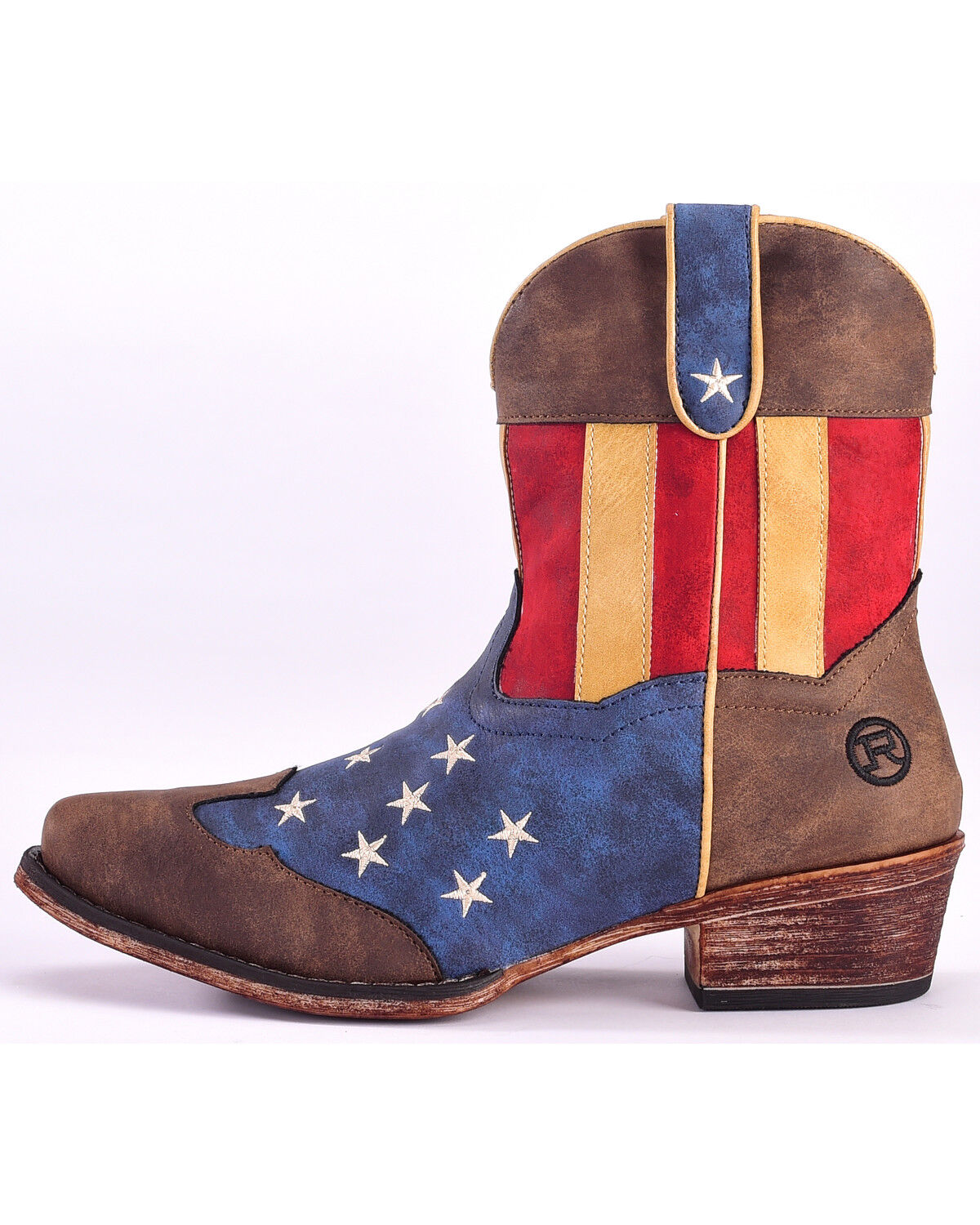 Image #5 - Roper Women's American Flag Boots - Snip Toe, Multi, hi-res