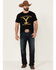 Image #2 - Paramount Network's Yellowstone Men's Dutton Ranch Logo Short Sleeve T-Shirt, Black, hi-res