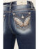Image #2 - Miss Me Women's Medium Wash Mid Rise Saddle Stitch Angle Wing Bootcut Jeans, Medium Wash, hi-res