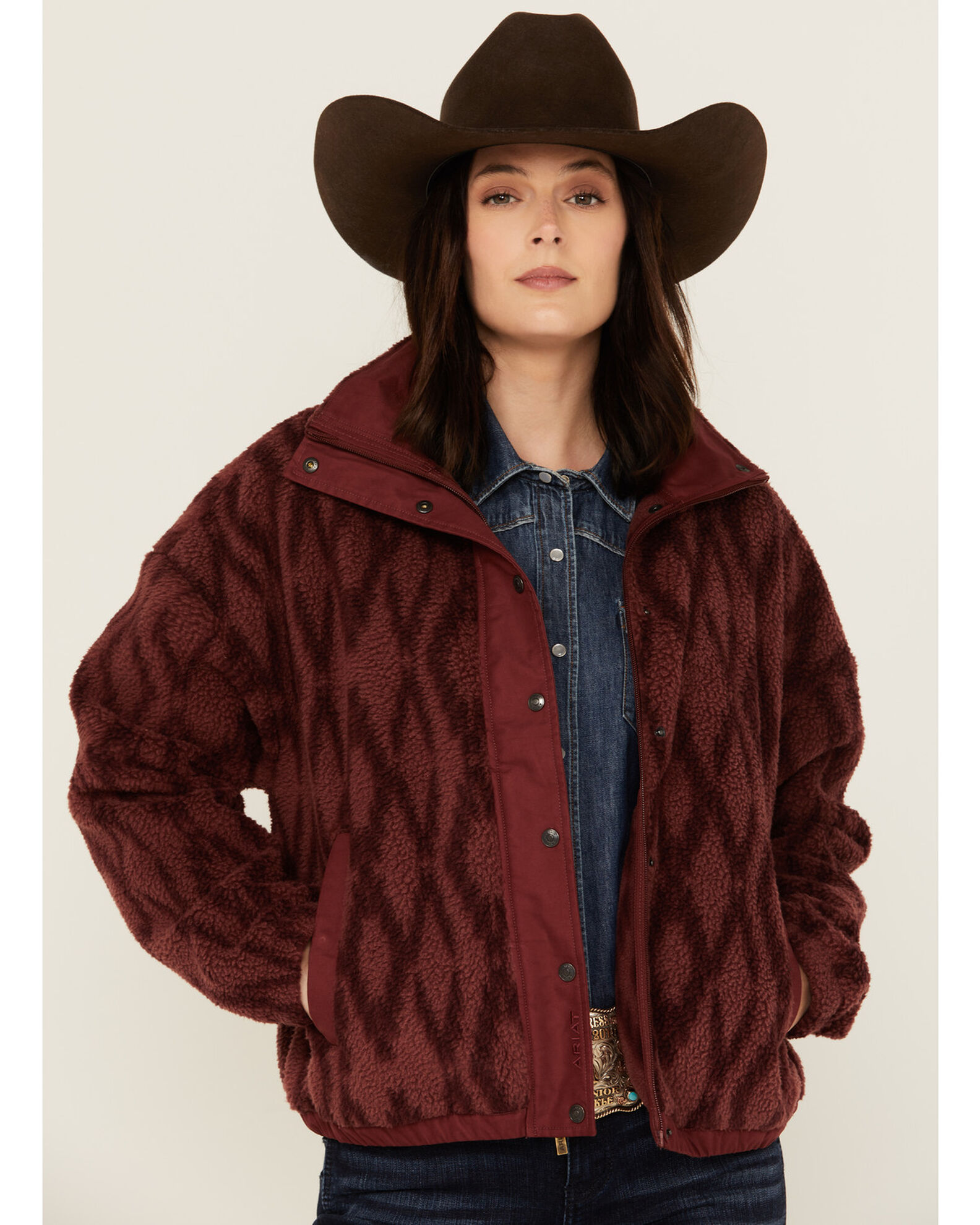 Ariat women's jacket maroon deals