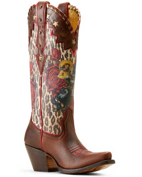 Ariat X Rodeo Quincy Women's Rodeo Western Boots - Snip Toe , Brown, hi-res