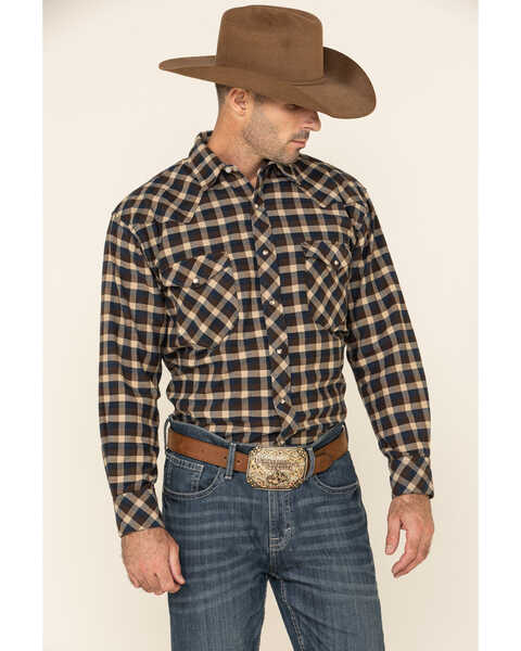 Image #1 - Resistol Men's Multi Bienville Check Plaid Long Sleeve Western Shirt , Multi, hi-res