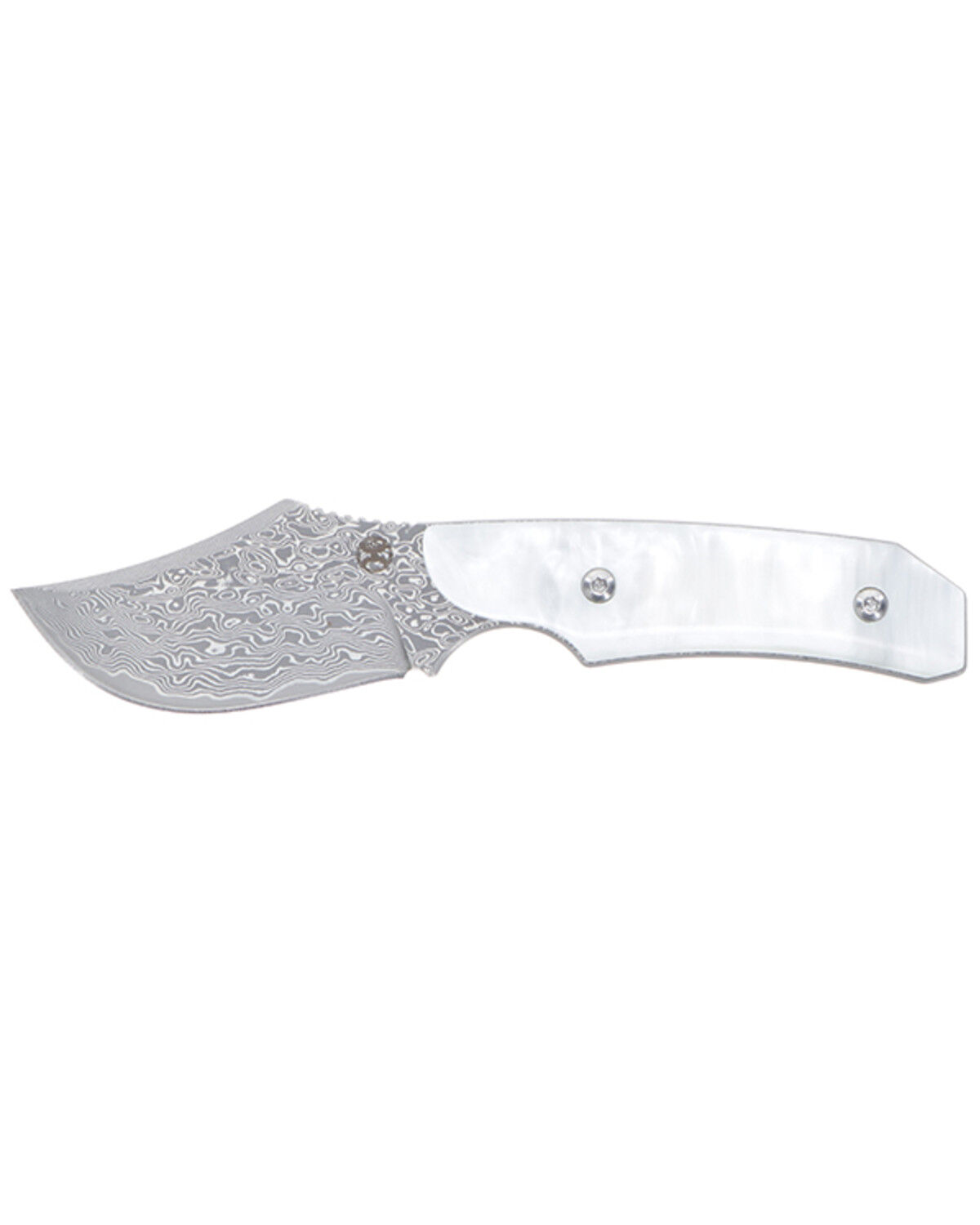 Image #1 - Hooey Domino Pearl Fixed Blade Skinner Knife, White, hi-res