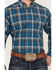 Image #3 - Ariat Men's Geron Plaid Print Long Sleeve Button-Down Western Shirt , Blue, hi-res