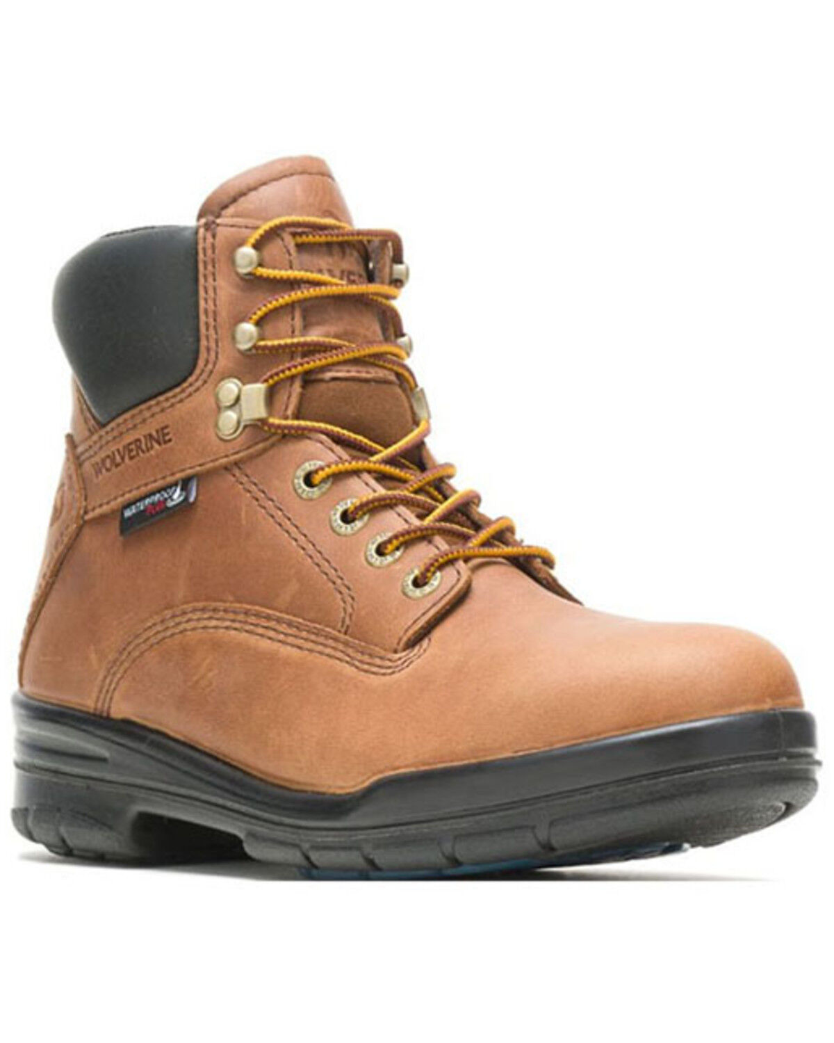 Image #1 - Wolverine Men's Durashocks Waterproof Work Boots - Steel Toe, Distressed Brown, hi-res