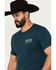 Image #2 - Pendleton Men's Original Western Logo Short Sleeve Graphic T-Shirt , Teal, hi-res