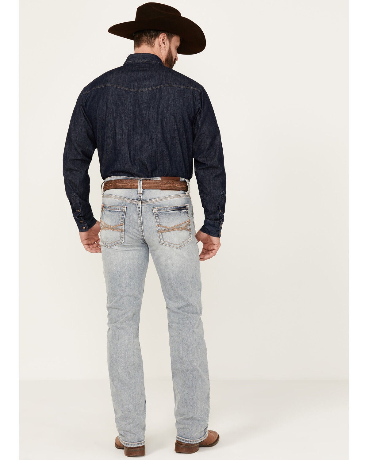 Image #3 - RANK 45&reg; Men's Ringo Wash Ambush Slim Straight Performance Stretch Denim Jeans, Blue, hi-res