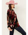 Image #4 - Johnny Was Women's Rose Floral Velvet Long Sleeve Shirt , Multi, hi-res