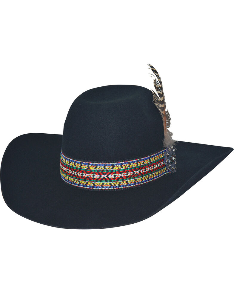 Bullhide Black Feather Dance 4X Felt Hat , Black, hi-res