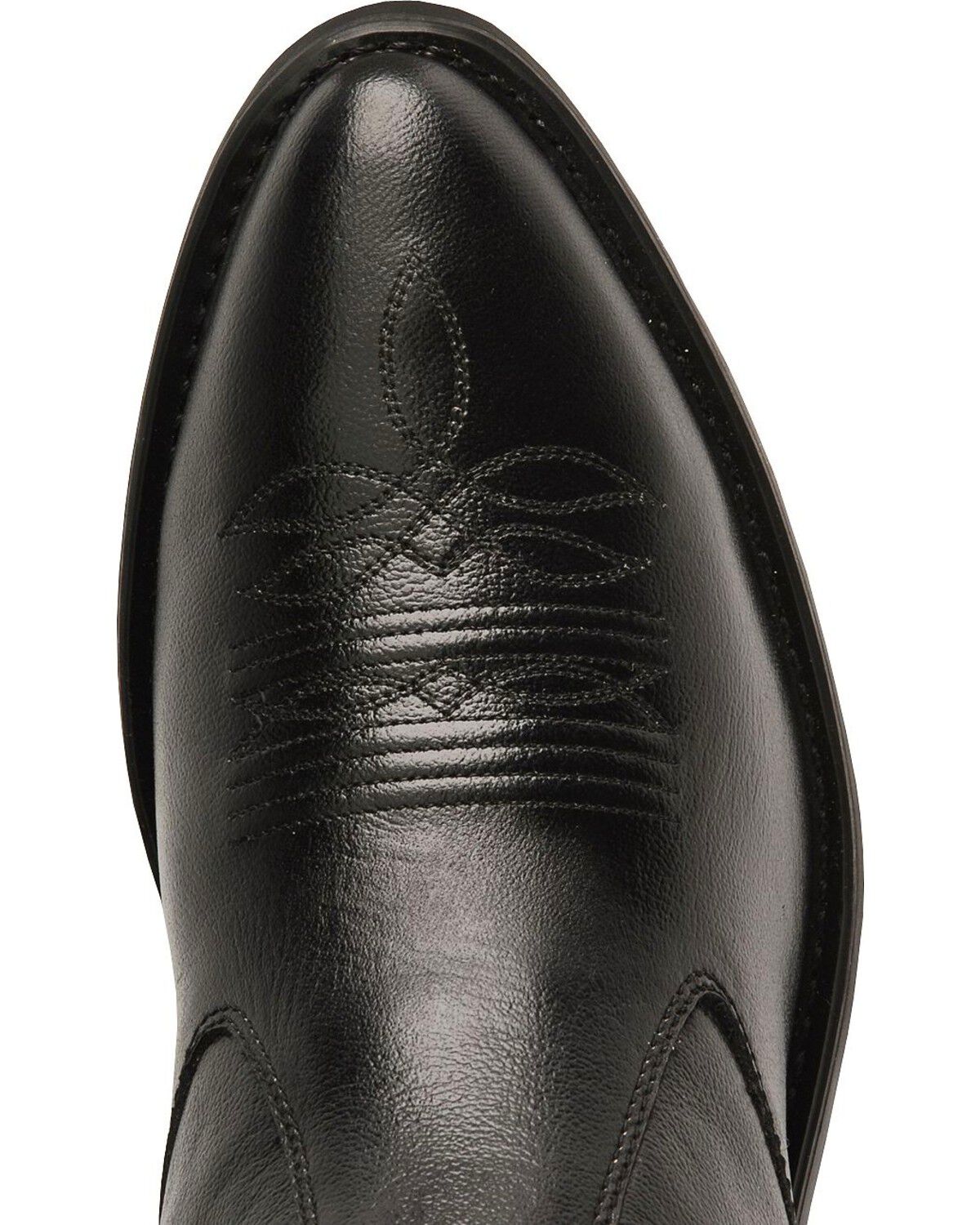 Image #6 - Old West Men's Zipper Western Ankle Boots - Round Toe, Black, hi-res