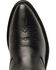 Image #6 - Old West Men's Zipper Western Ankle Boots - Round Toe, Black, hi-res